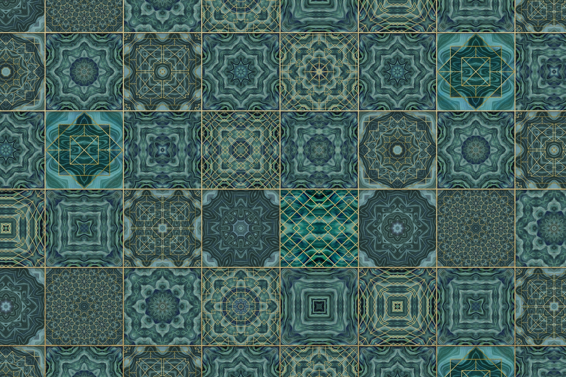 Teal Moroccan Wallpapers