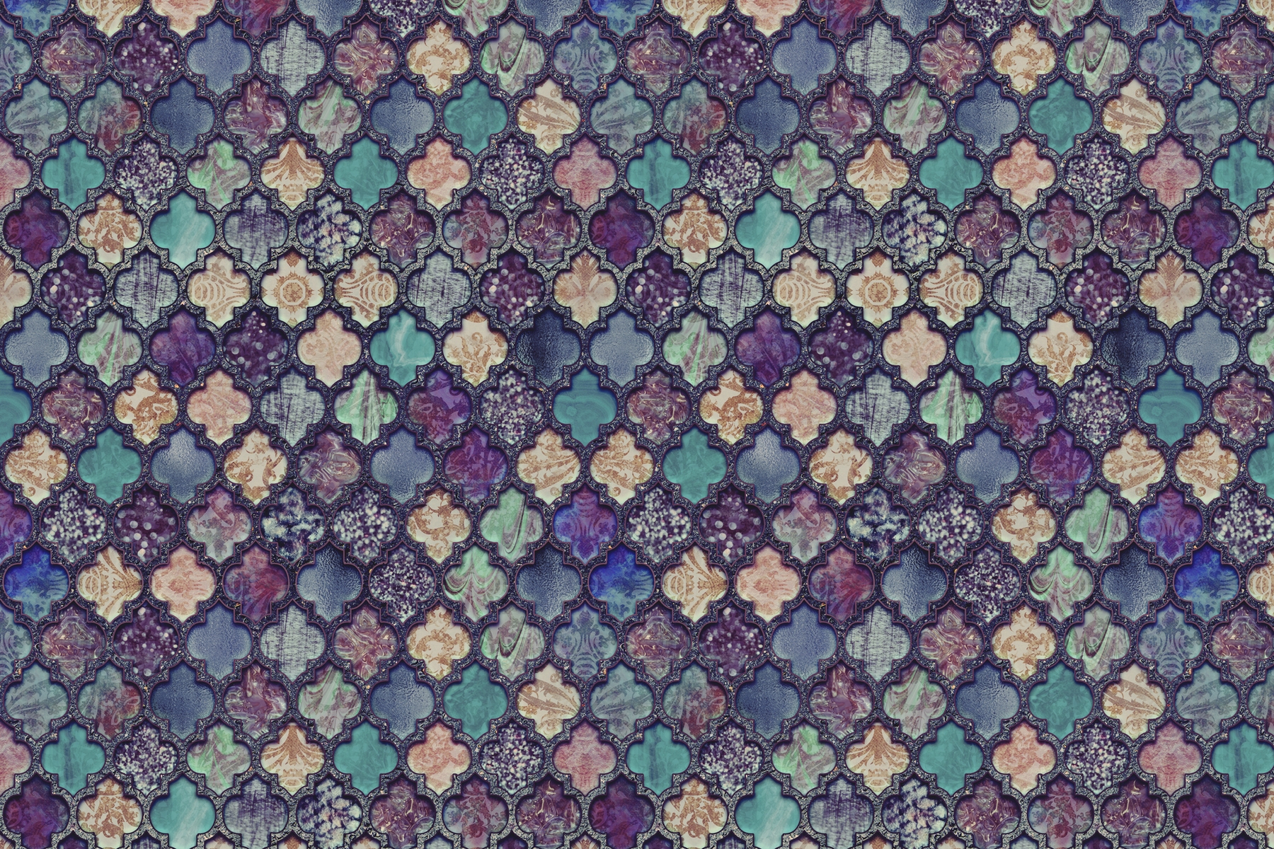 Teal Moroccan Wallpapers