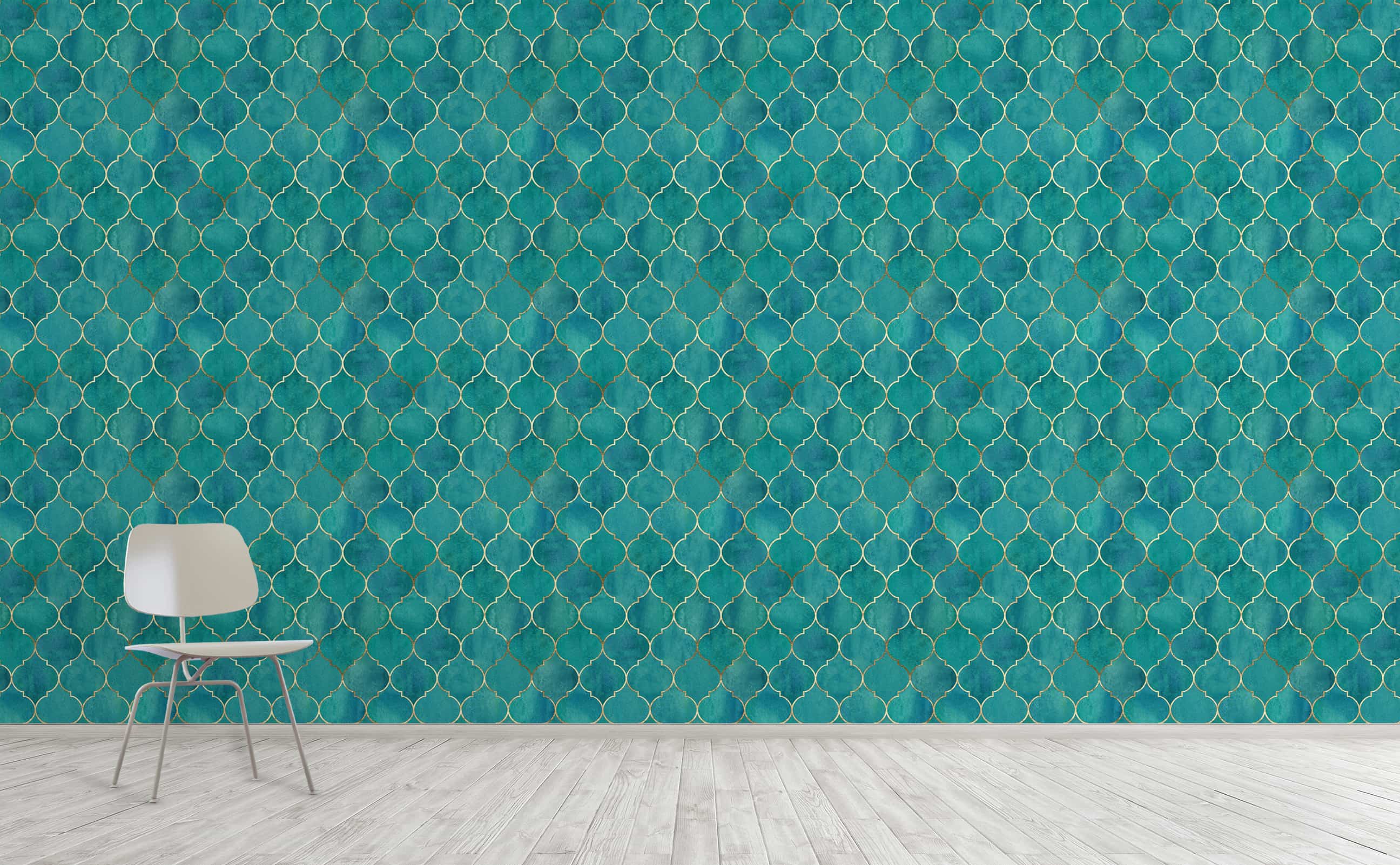 Teal Moroccan Wallpapers