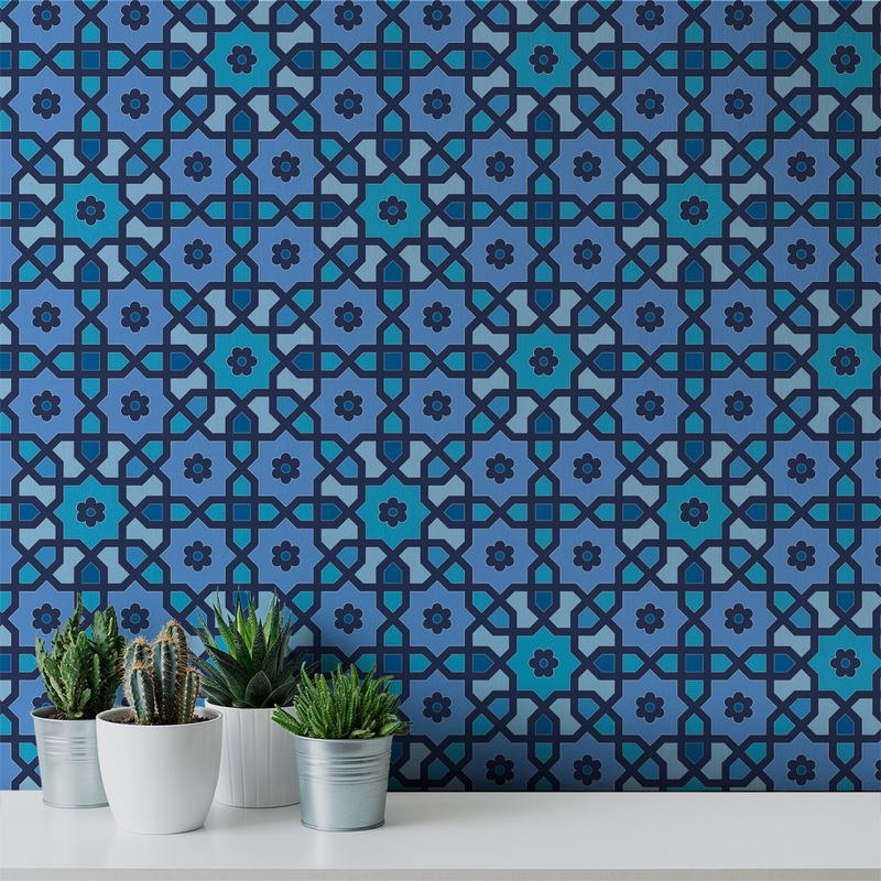 Teal Moroccan Wallpapers