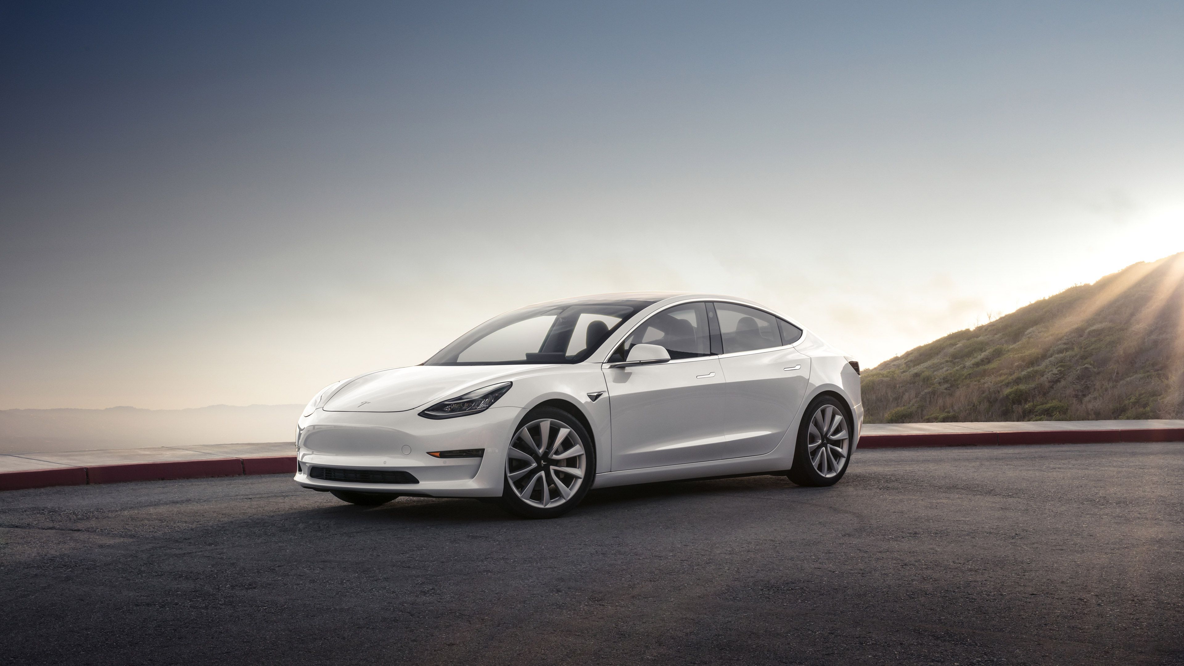 Tesla Model 3 White Wallpapers