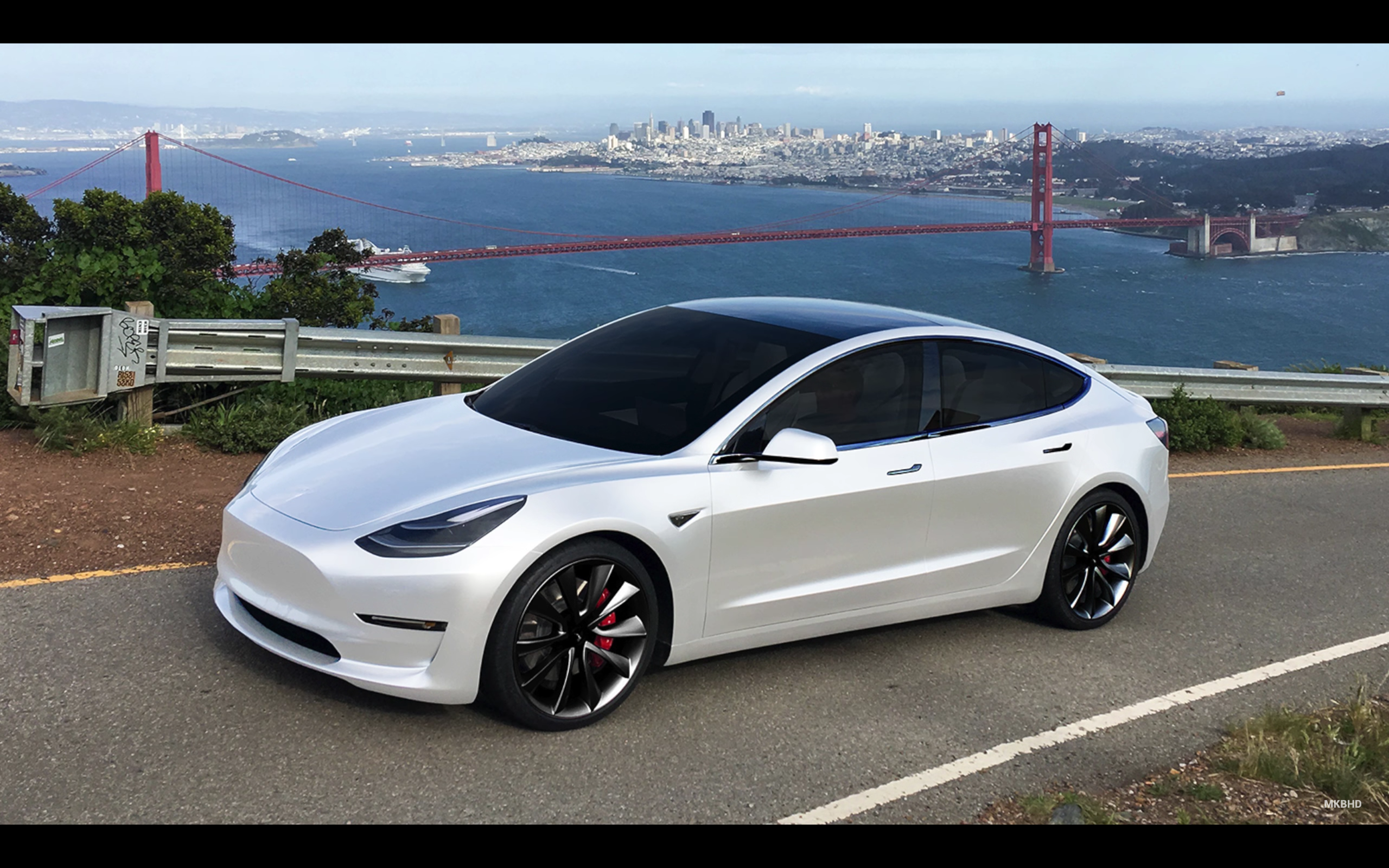 Tesla Model 3 White Wallpapers