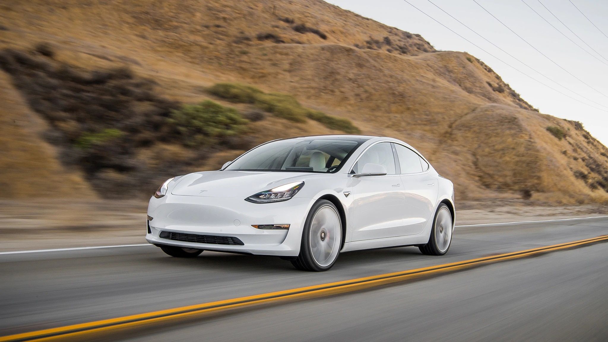 Tesla Model 3 White Wallpapers