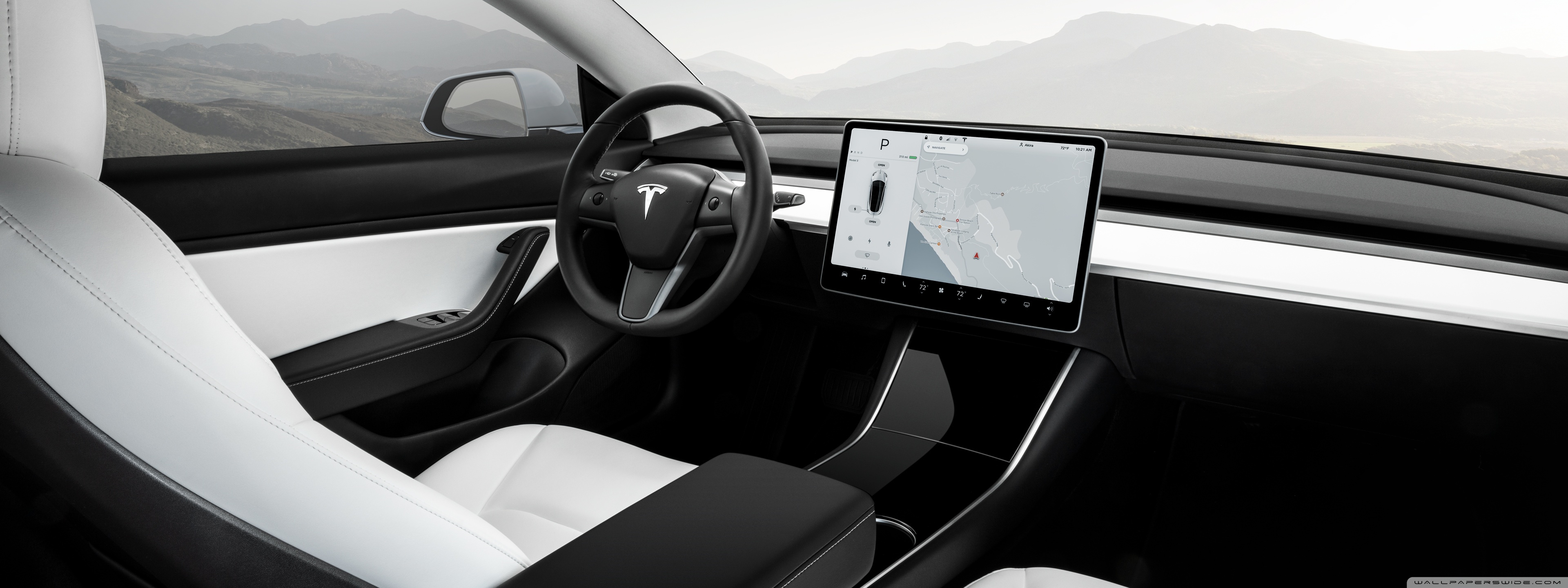 Tesla Model 3 White Wallpapers