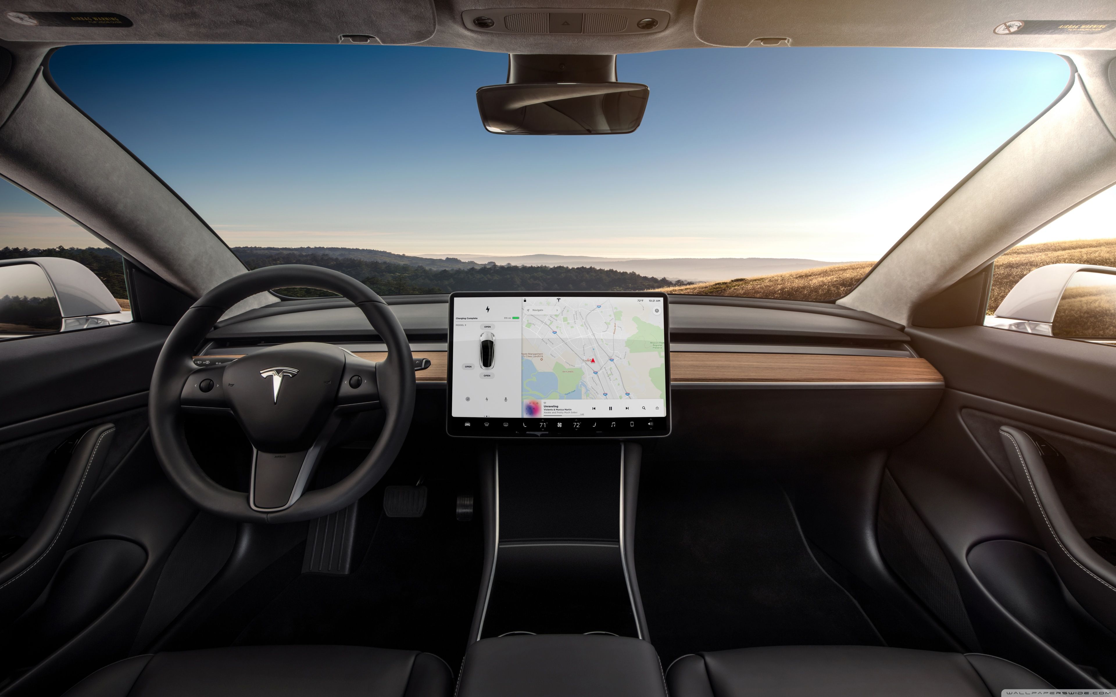 Tesla Model 3 White Wallpapers