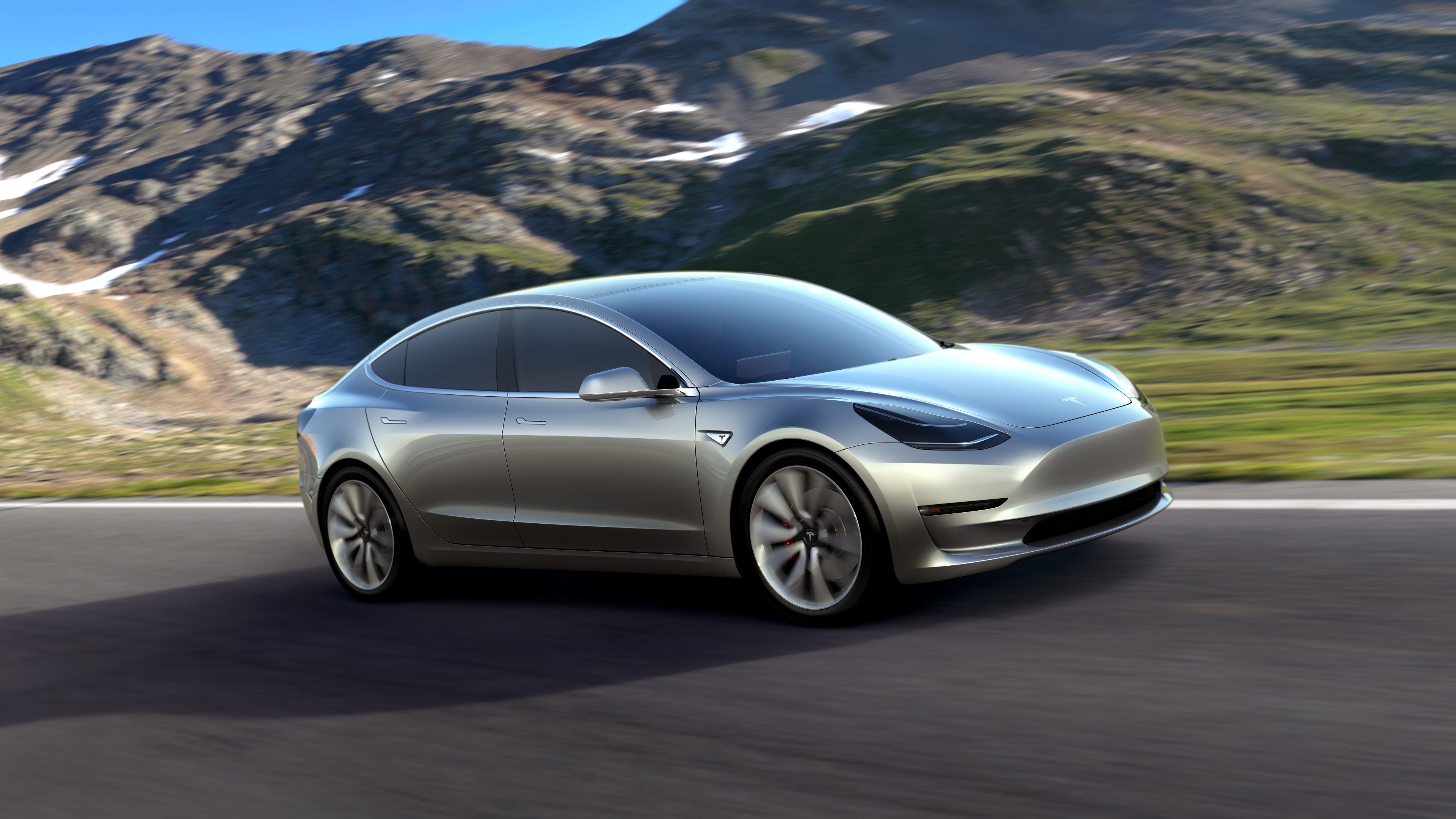 Tesla Model 3 White Wallpapers