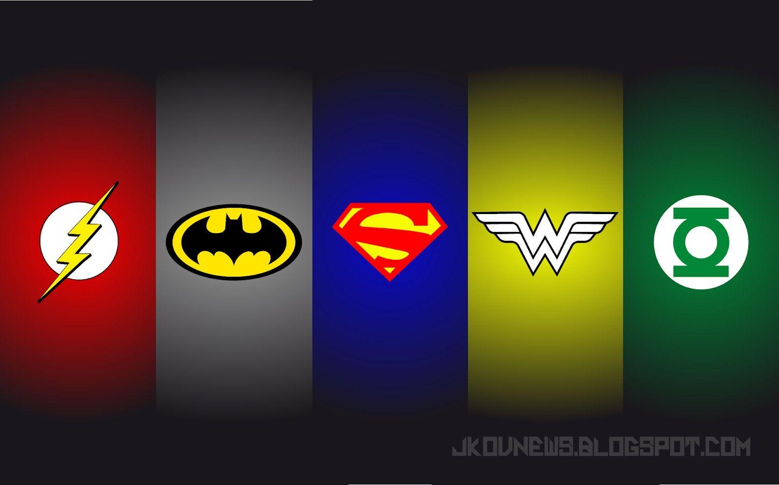 The Justice League Logos Wallpapers