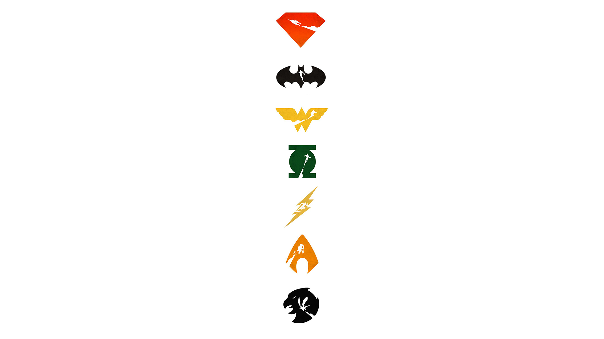 The Justice League Logos Wallpapers