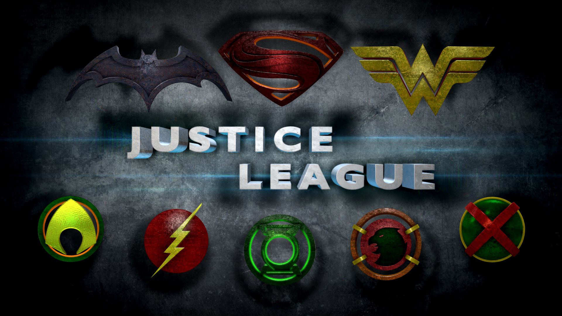 The Justice League Logos Wallpapers