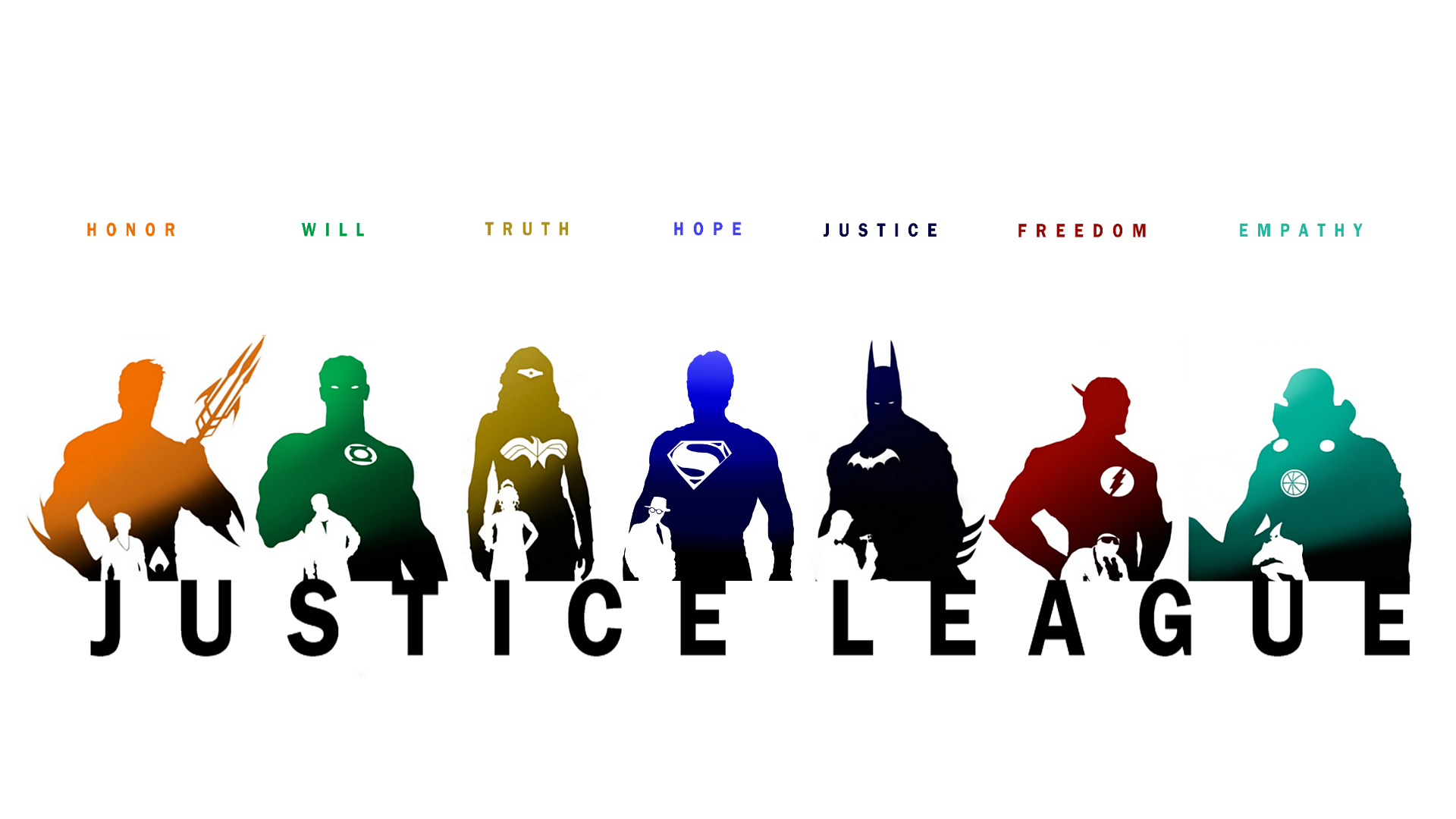 The Justice League Logos Wallpapers