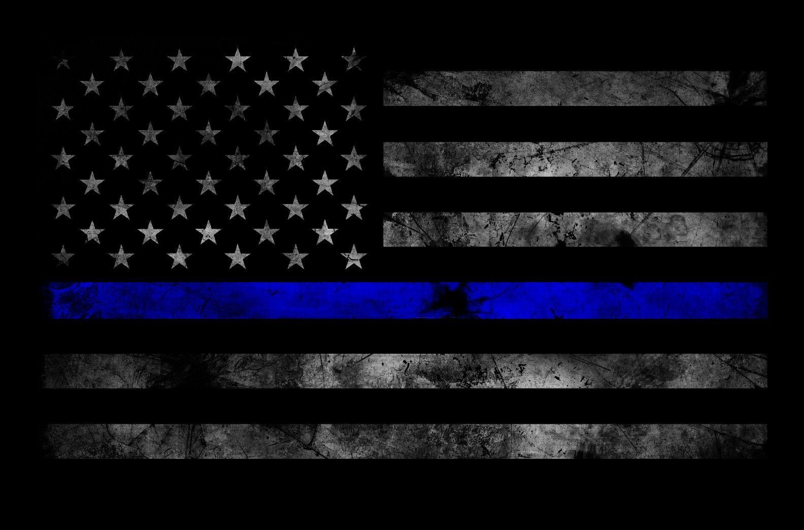 Thin Blue Line American Flag Wallpapers