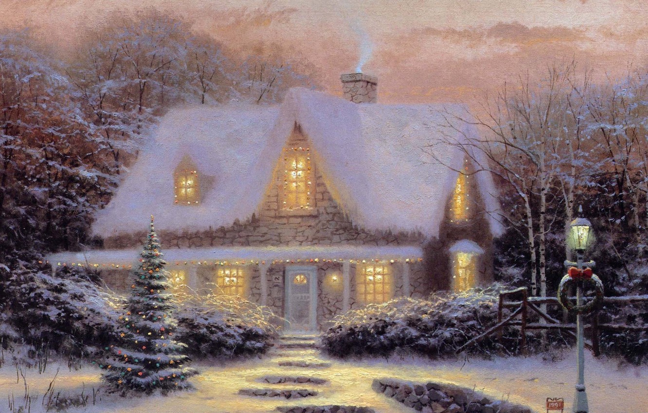 Thomas Kinkade Christmas Wallpapers