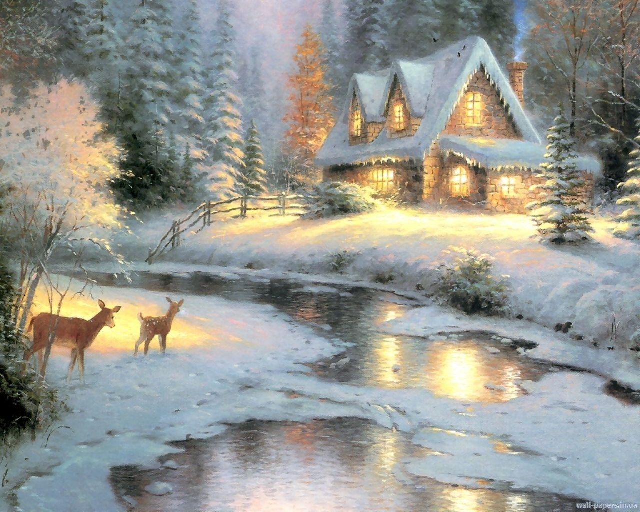 Thomas Kinkade Winter Wallpapers