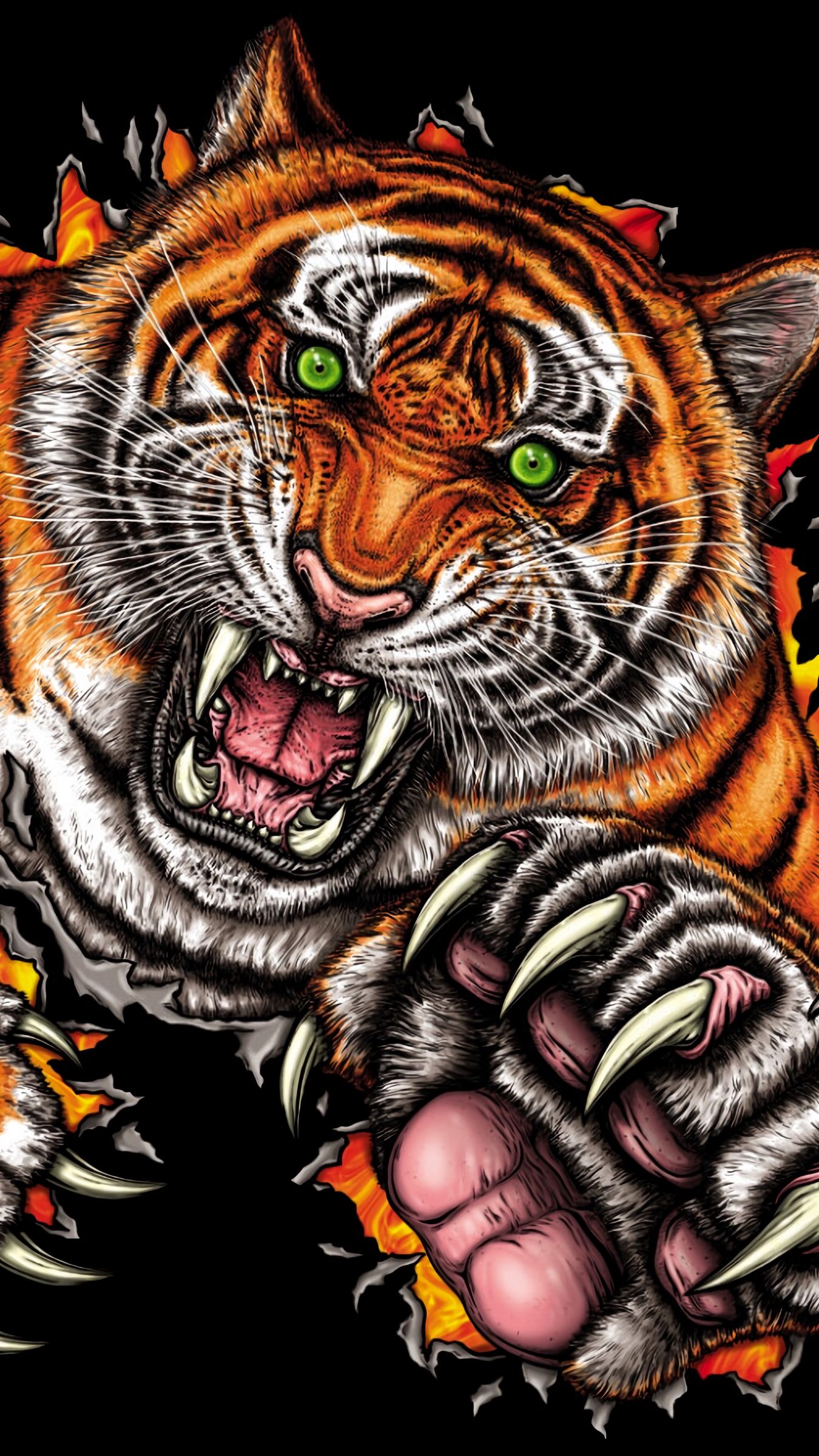 Tiger 3D Iphone Wallpapers