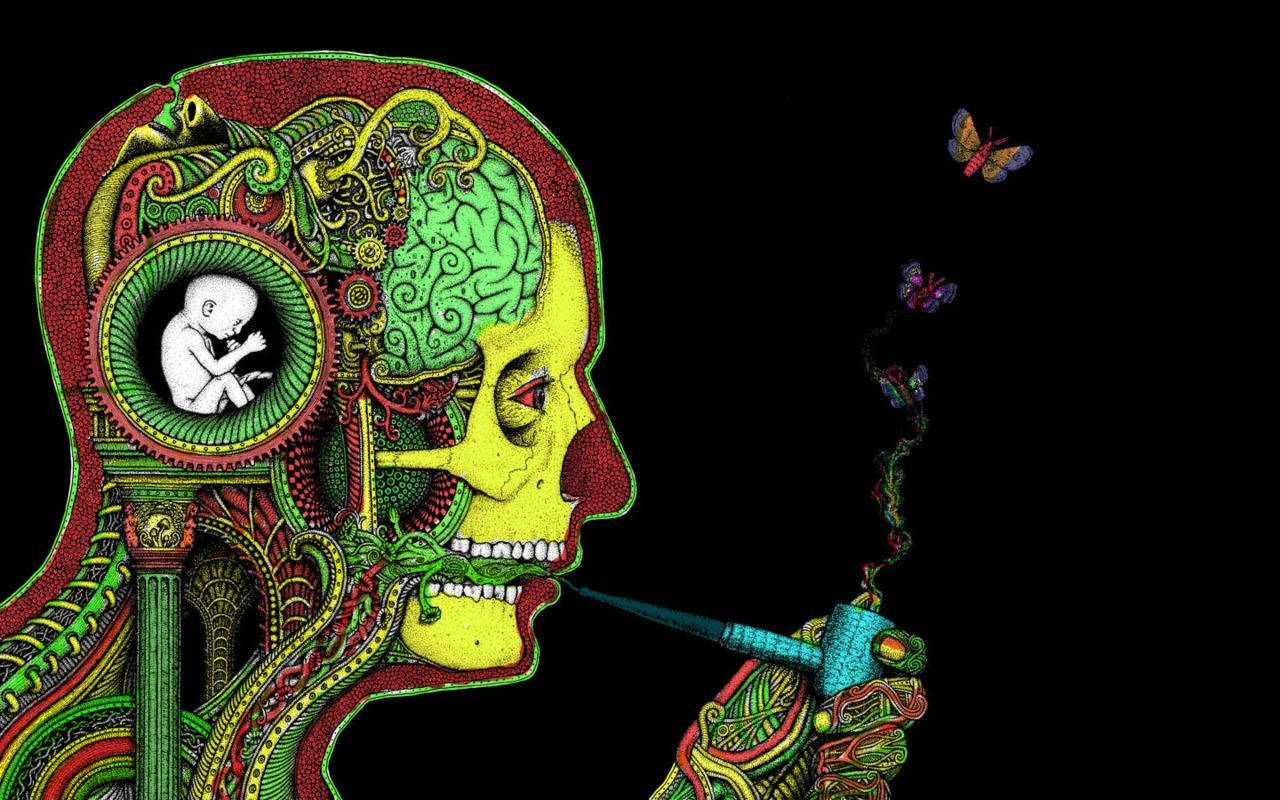 Trippy Aesthetic Smoke Trippy Stoned Animated Characters Wallpapers