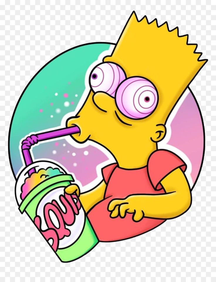 Trippy Bart Simpson Drawing Wallpapers