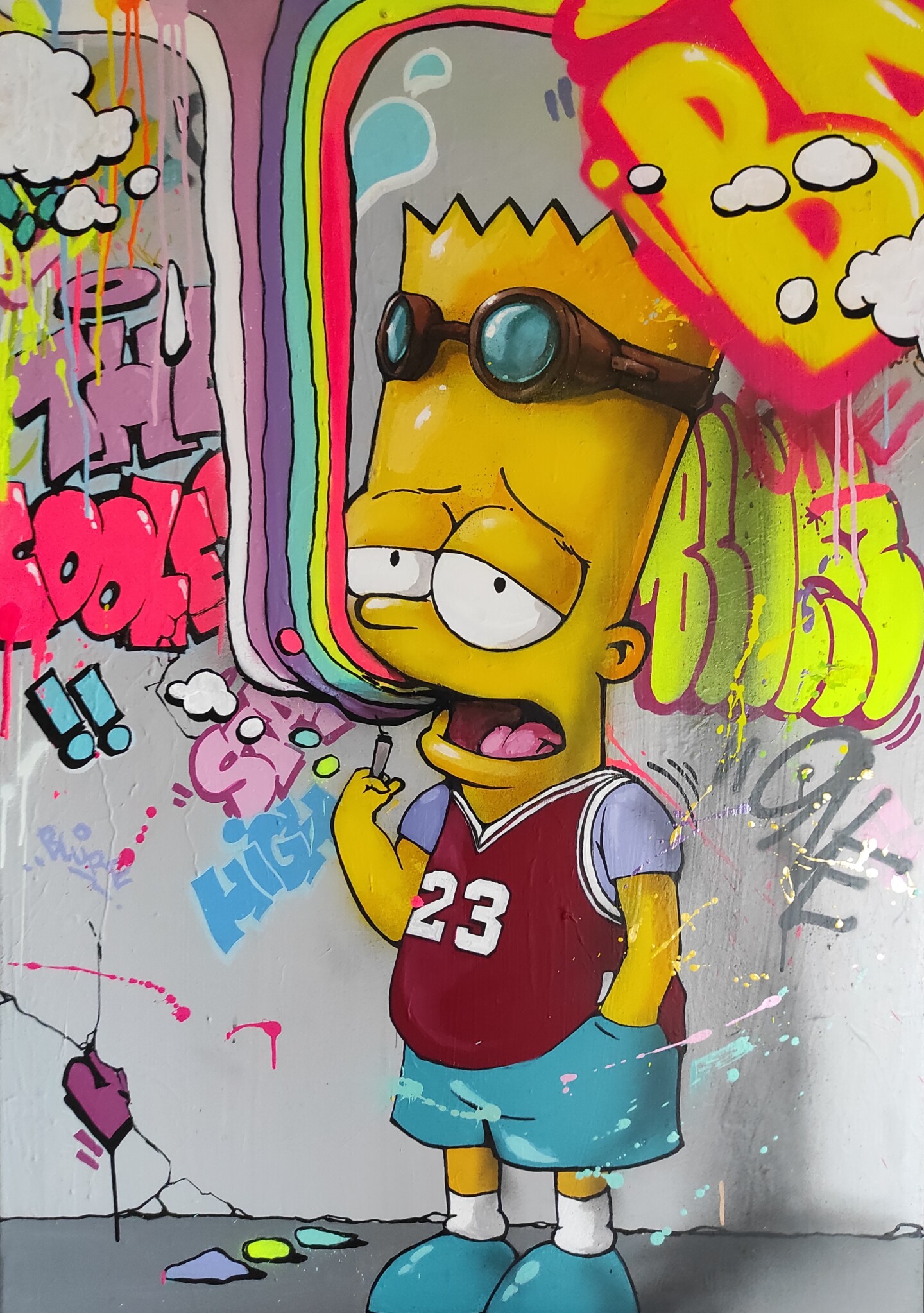 Trippy Bart Simpson Drawing Wallpapers