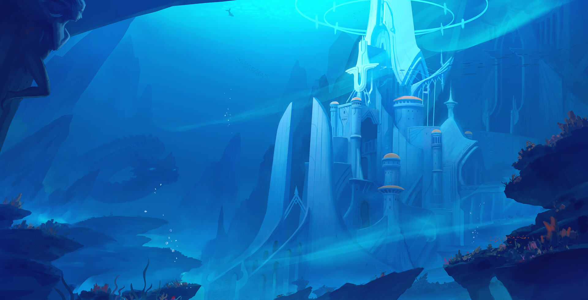 Underwater Palace Fantasy Wallpapers