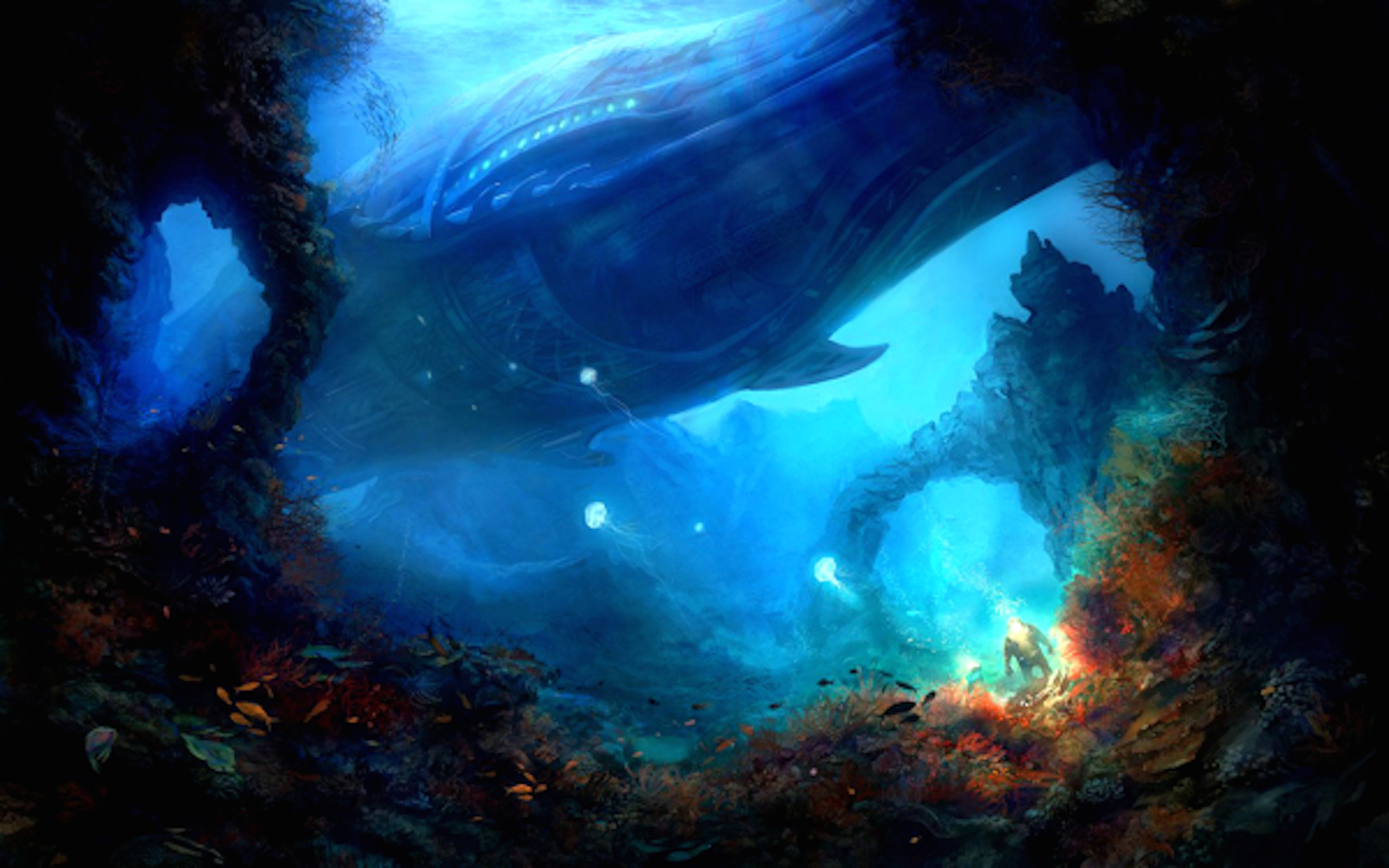 Underwater Palace Fantasy Wallpapers