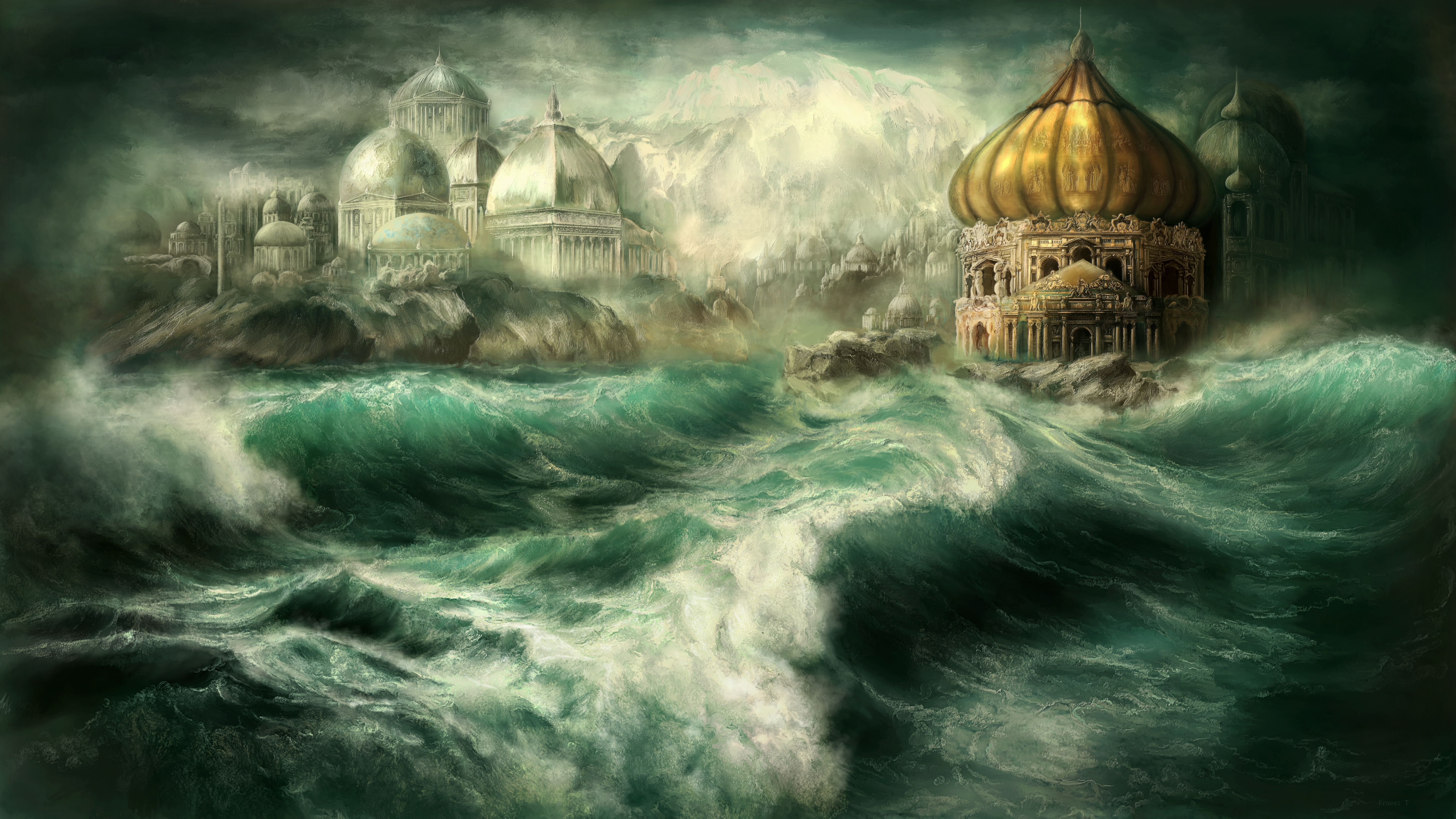 Underwater Palace Fantasy Wallpapers