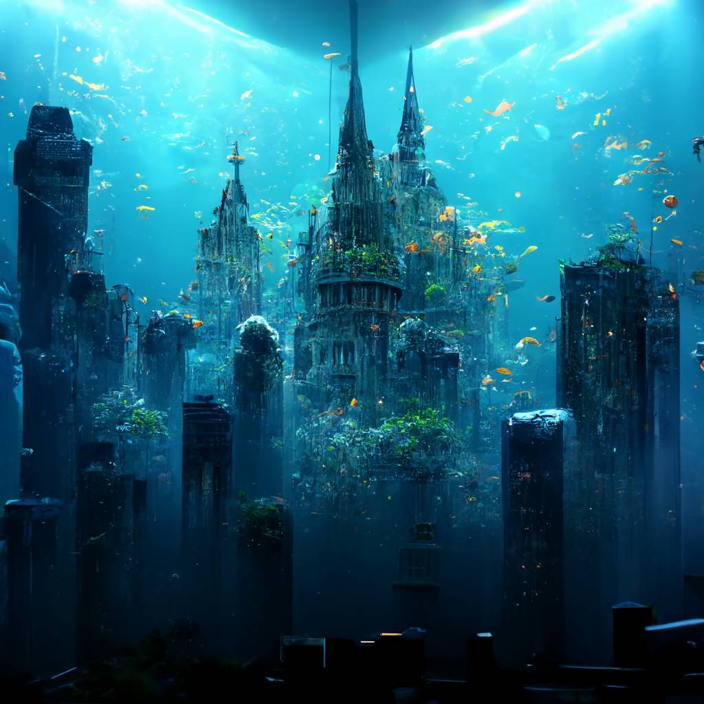 Underwater Palace Fantasy Wallpapers