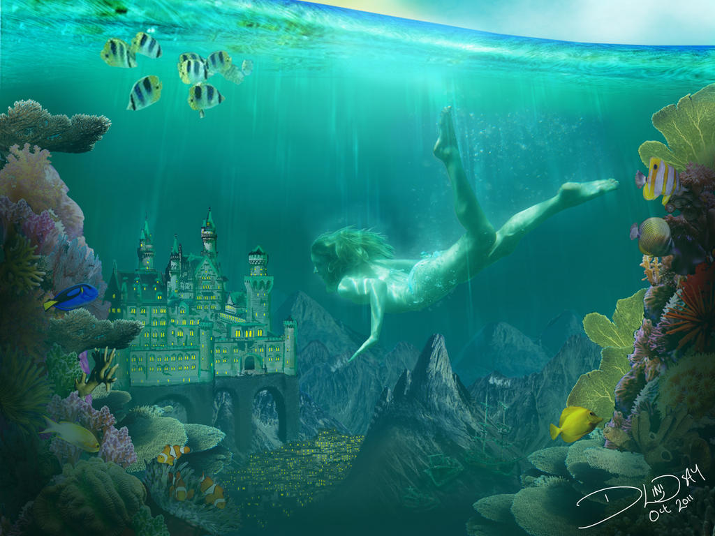 Underwater Palace Fantasy Wallpapers