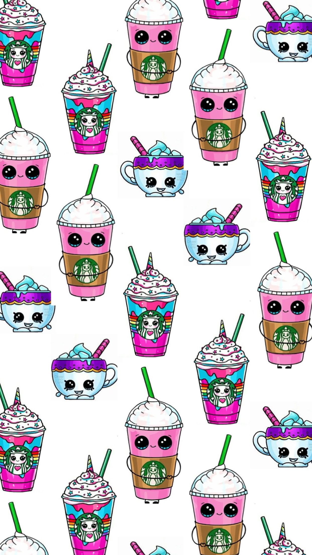 Unicorn Rose Gold Starbucks Wallpapers