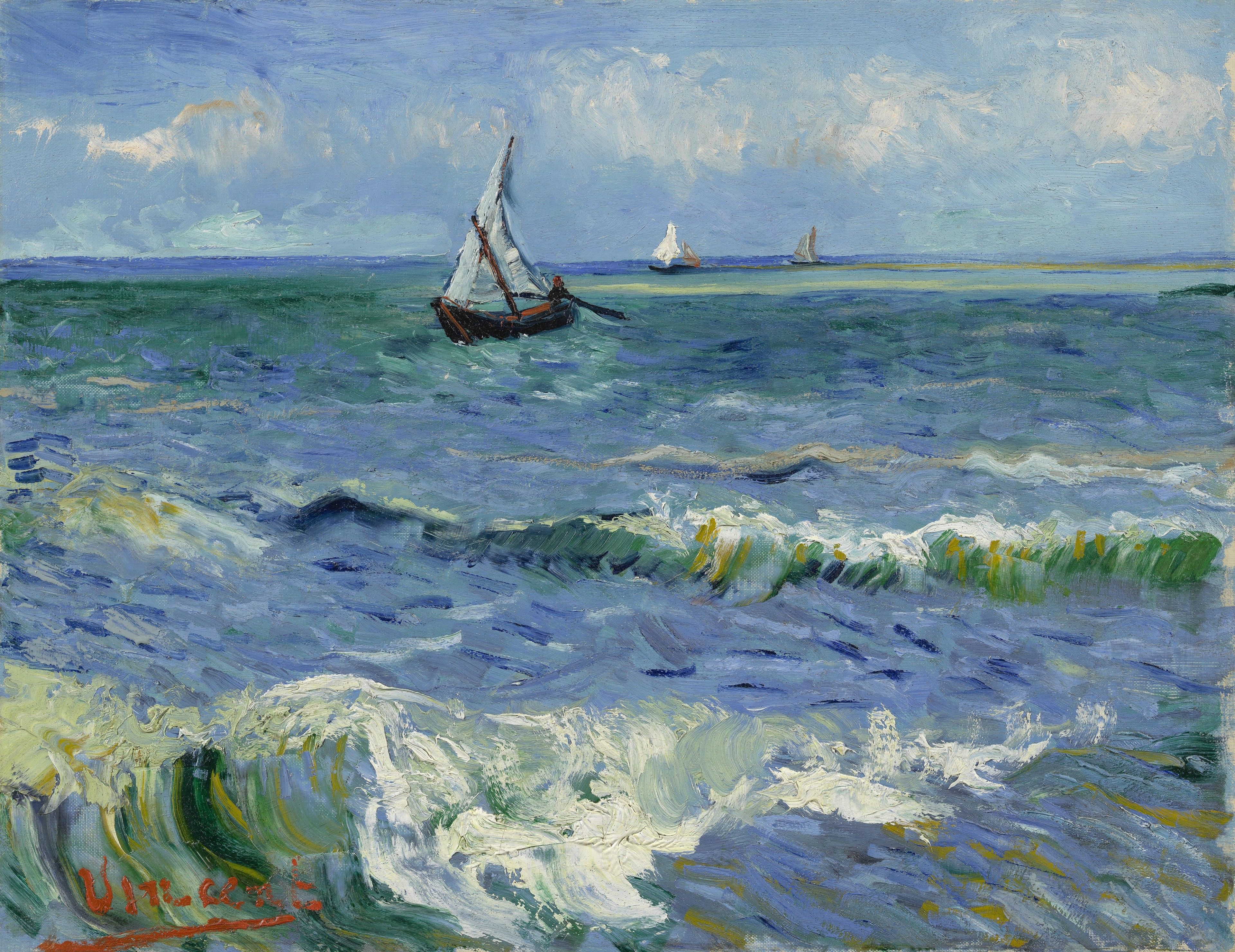 Van Gogh Sailboat Wallpapers