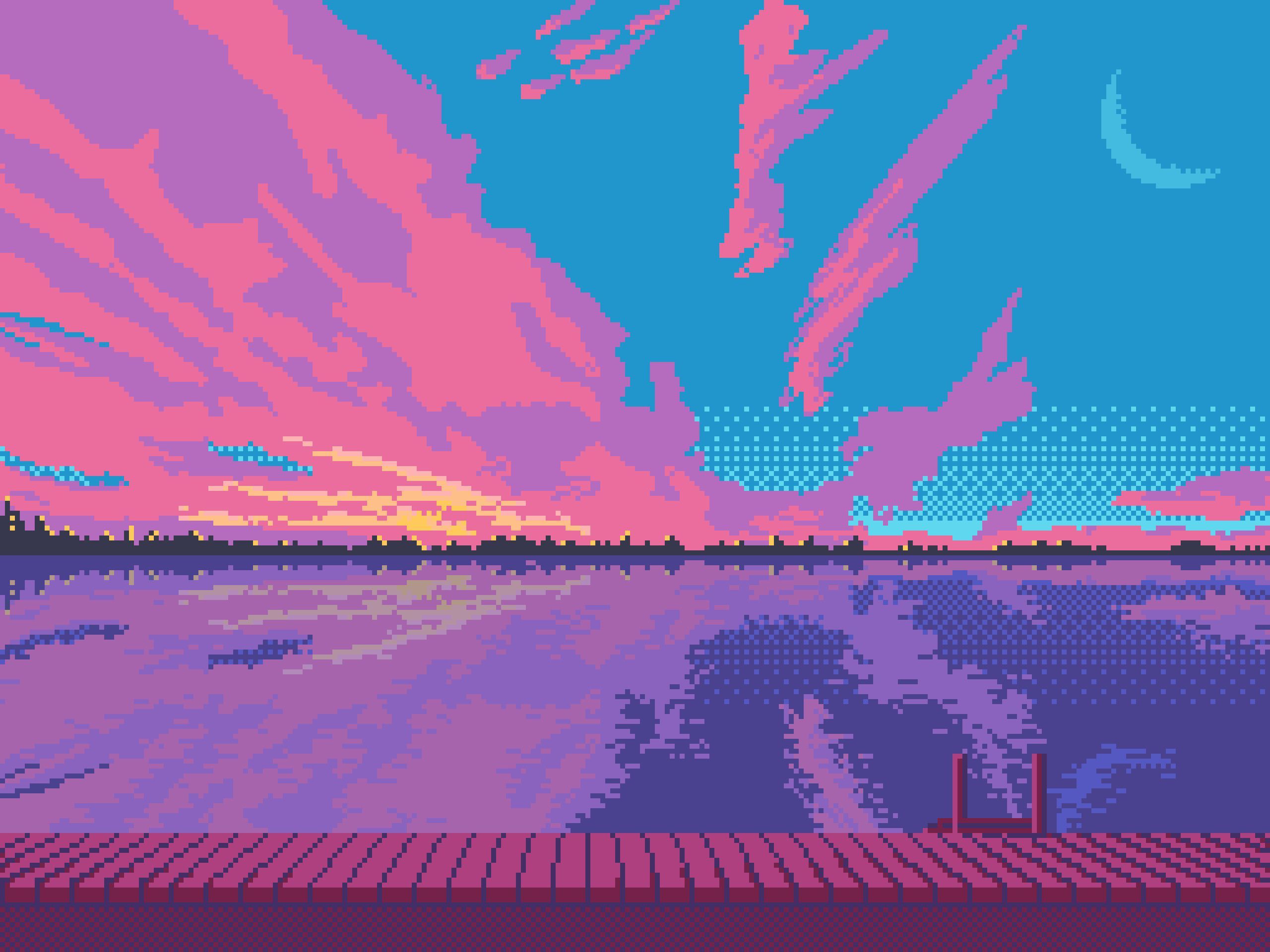 Vaporwave Pixel Art Wallpapers