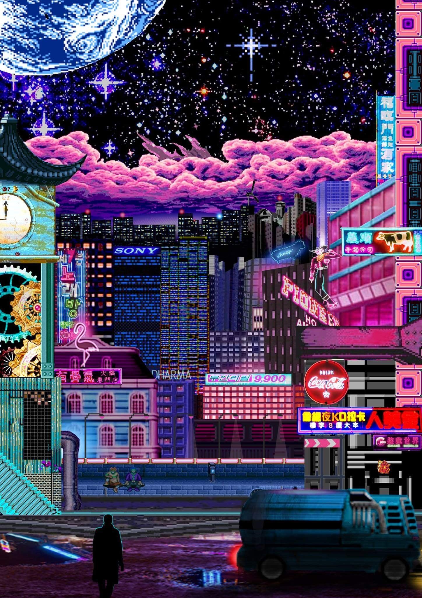 Vaporwave Pixel Art Wallpapers