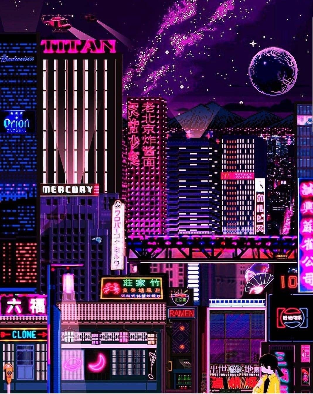 Vaporwave Pixel Art Wallpapers