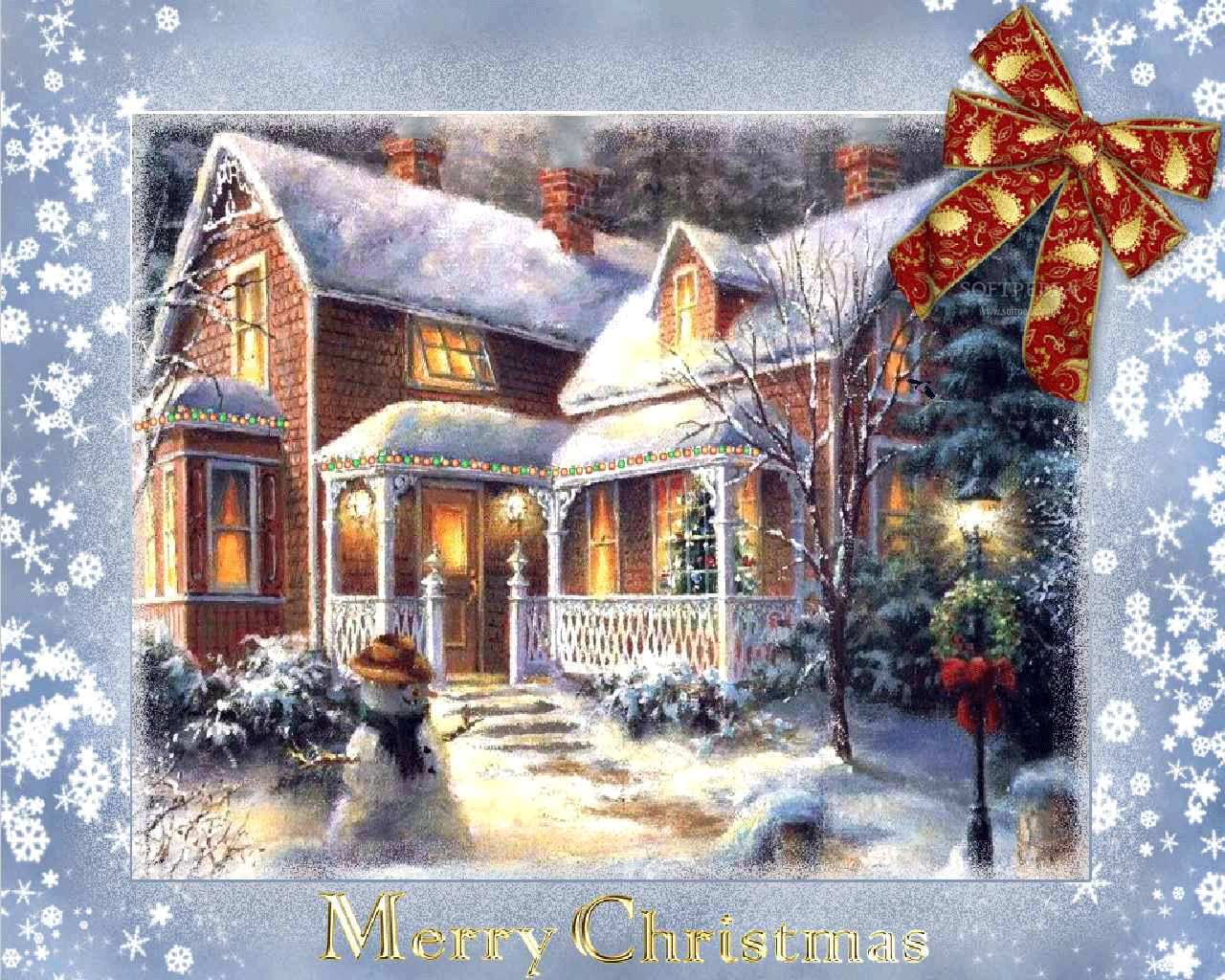 Vintage Christmas Scenes Wallpapers