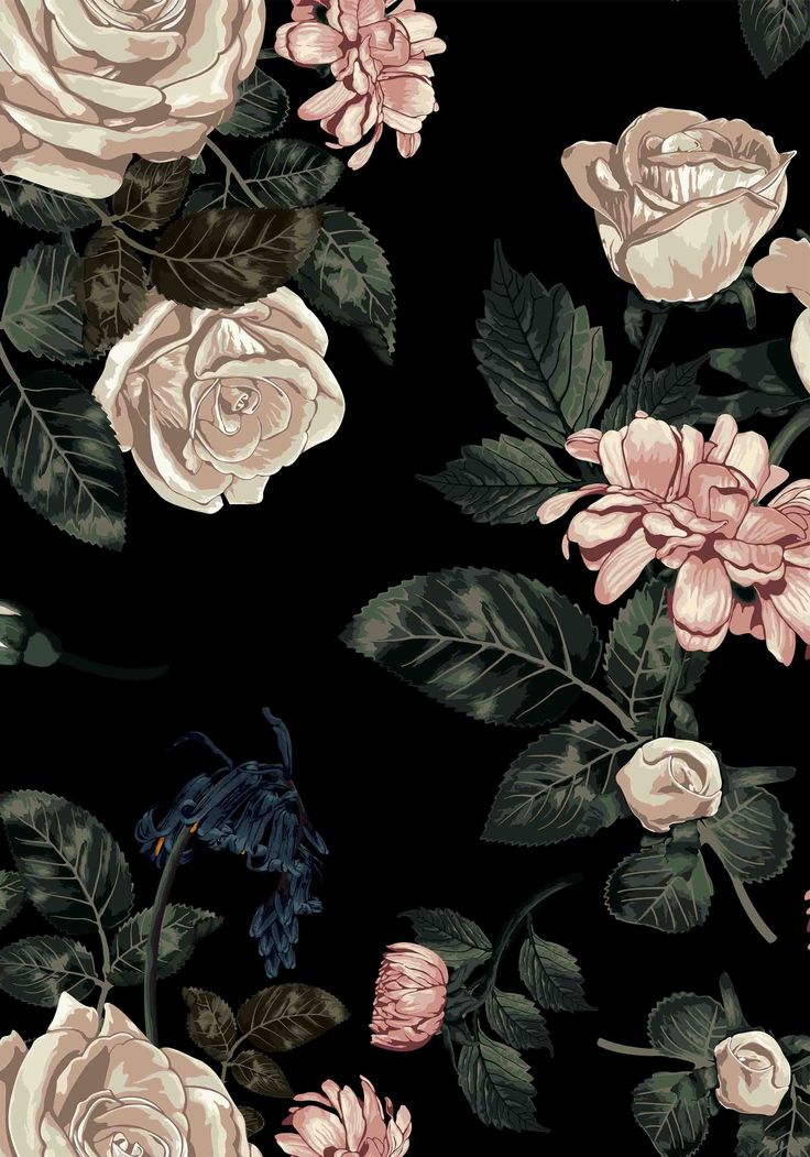 Vintage Dark Flower Aesthetic Wallpapers