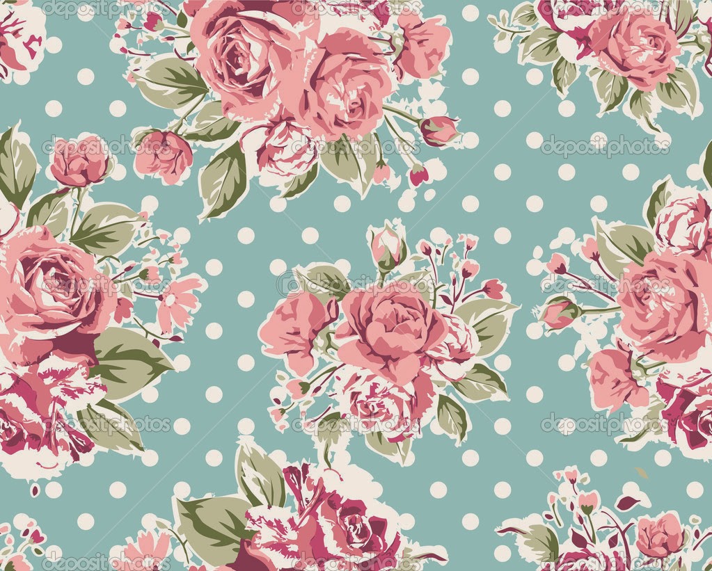 Vintage Floral Print Desktop Wallpapers