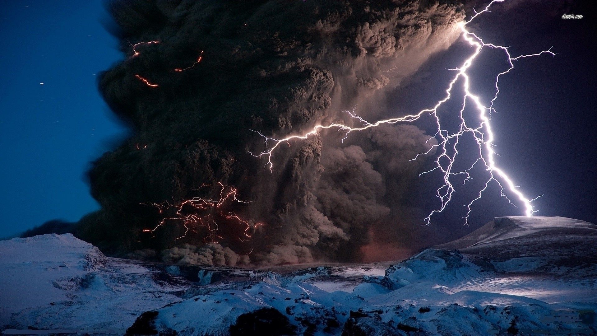 Volcano Lightning Wallpapers