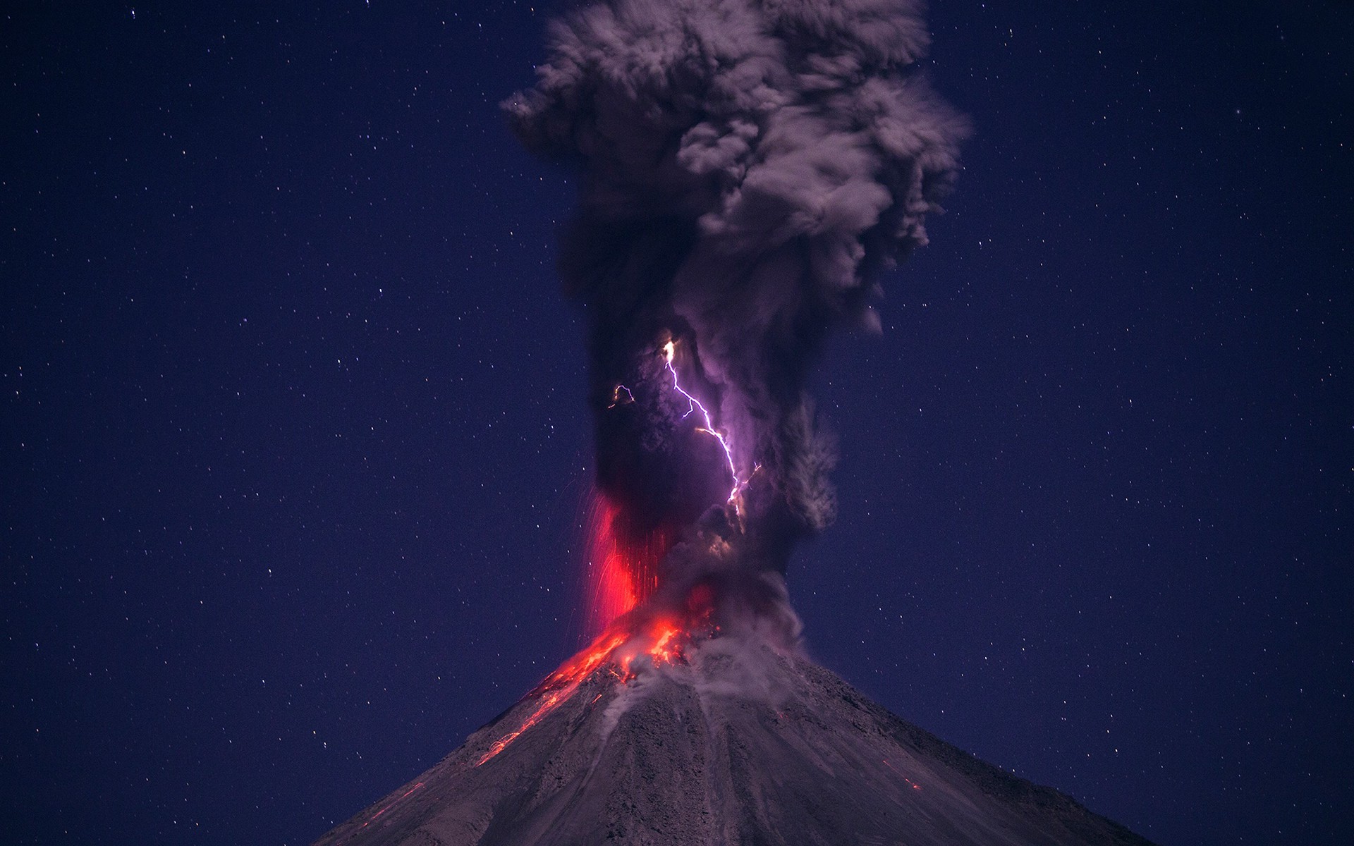 Volcano Lightning Wallpapers