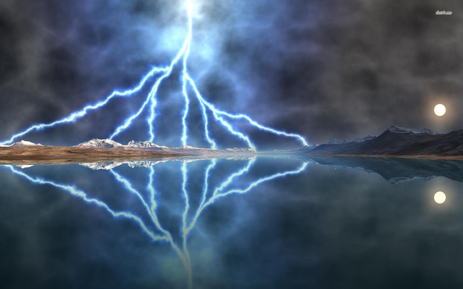 Volcano Lightning Wallpapers