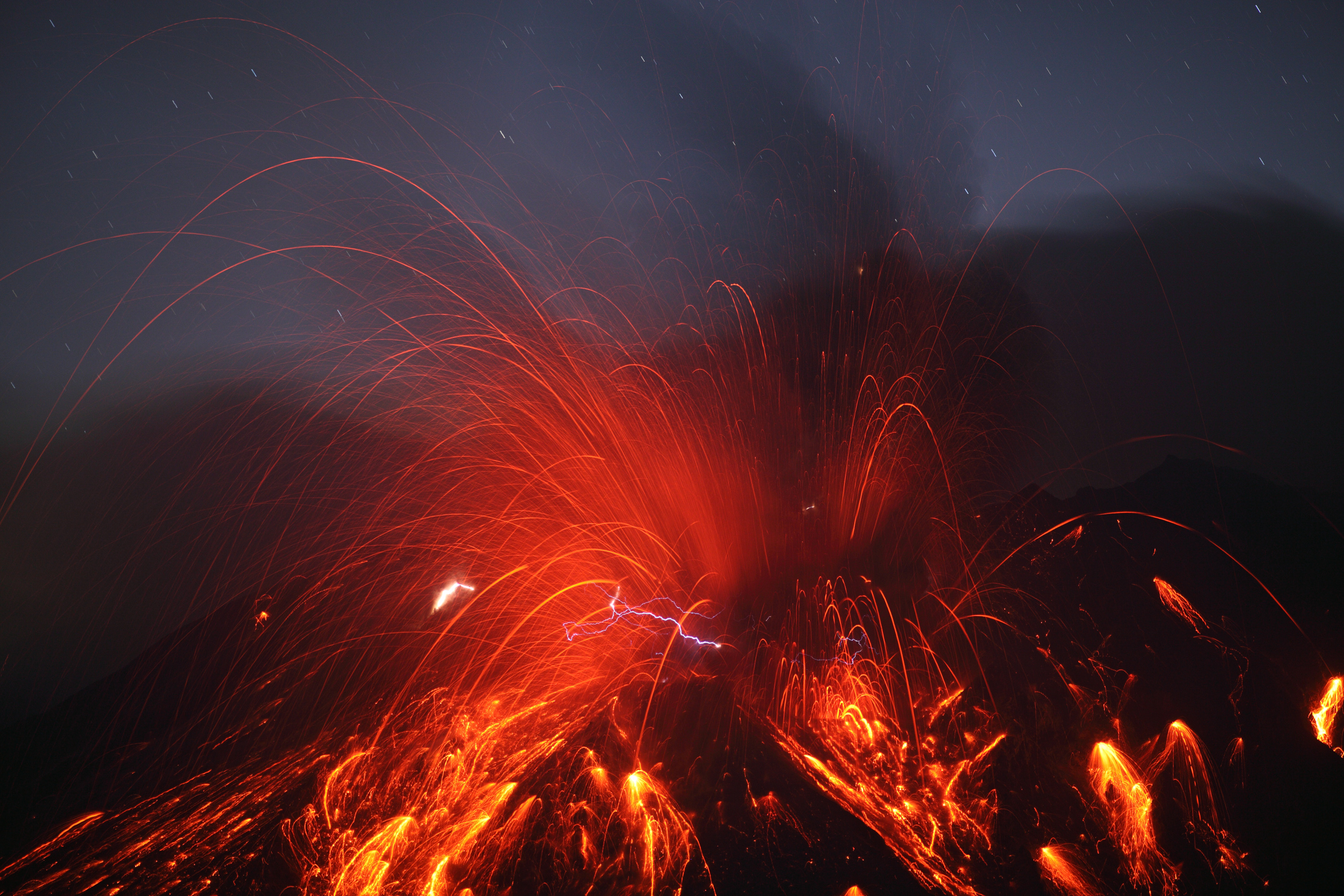 Volcano Lightning Wallpapers