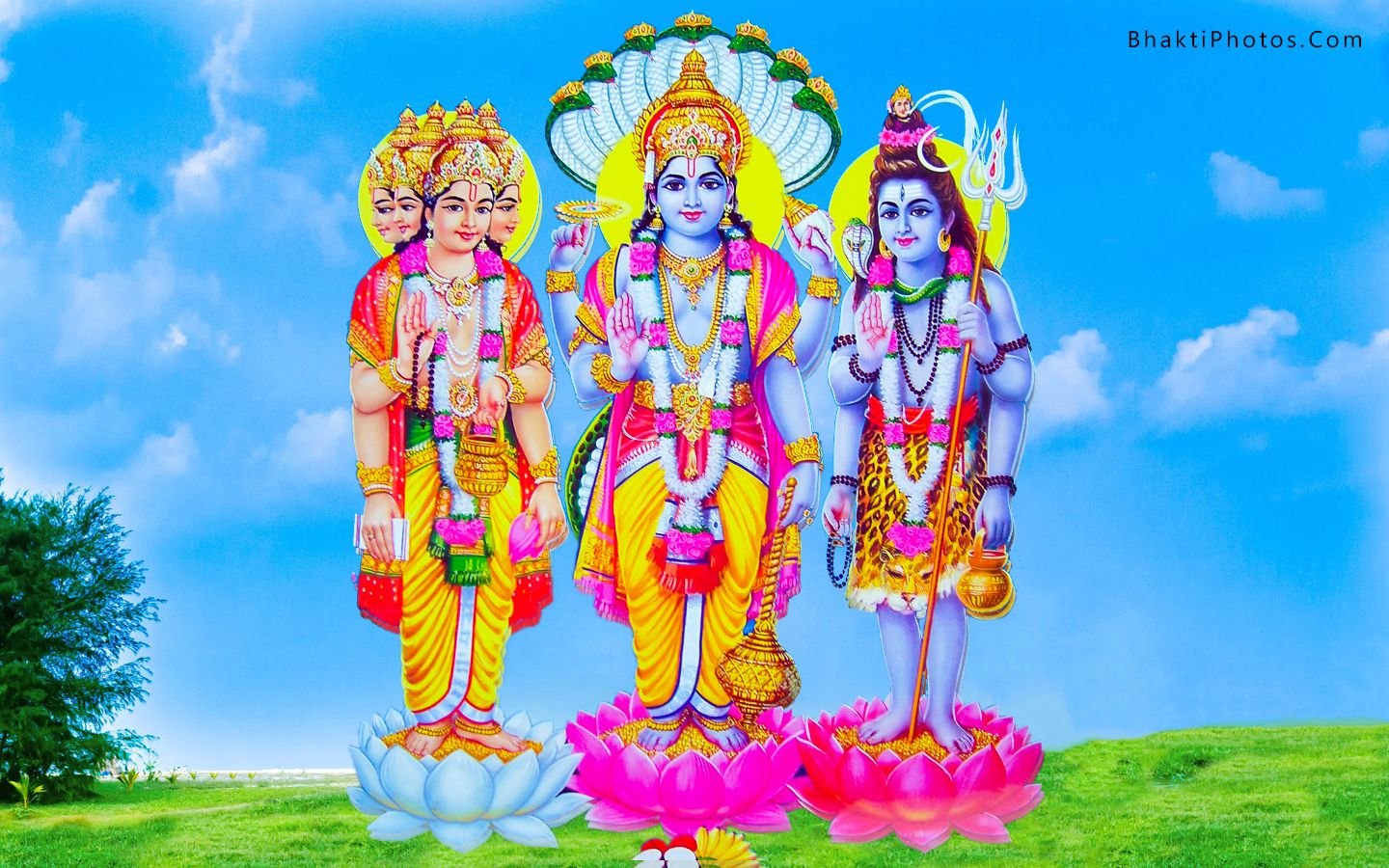 Wallpaper Of Brahma, Vishnu, And Mahesh Wallpapers