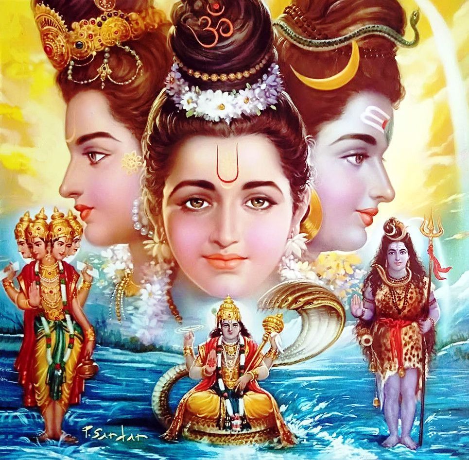 Wallpaper Of Brahma, Vishnu, And Mahesh Wallpapers