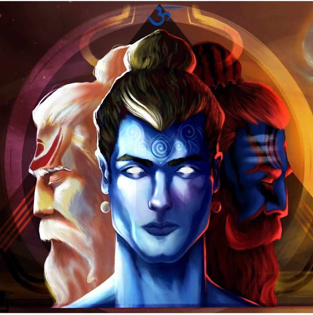 Wallpaper Of Brahma, Vishnu, And Mahesh Wallpapers