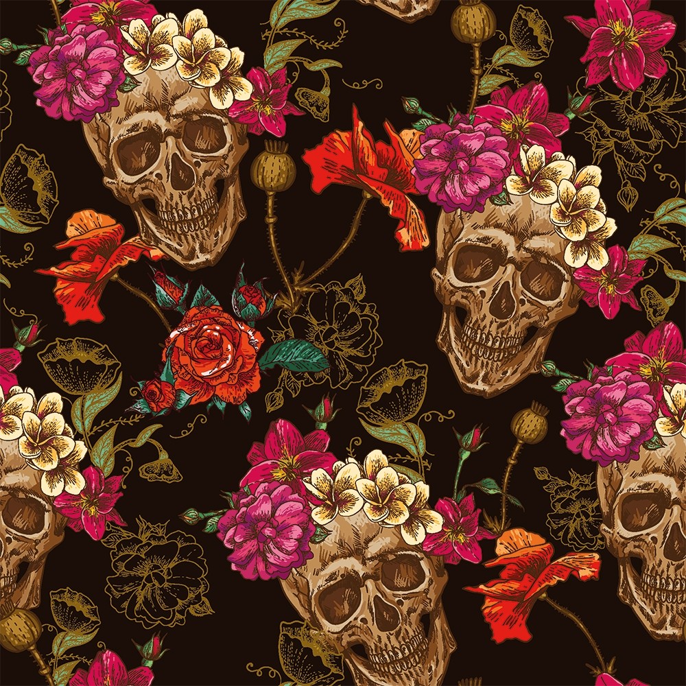 Wallpaper Skull Pattern Wallpapers