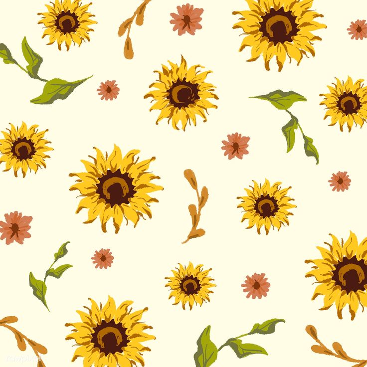 Wallpaper Sunflower Pattern Wallpapers