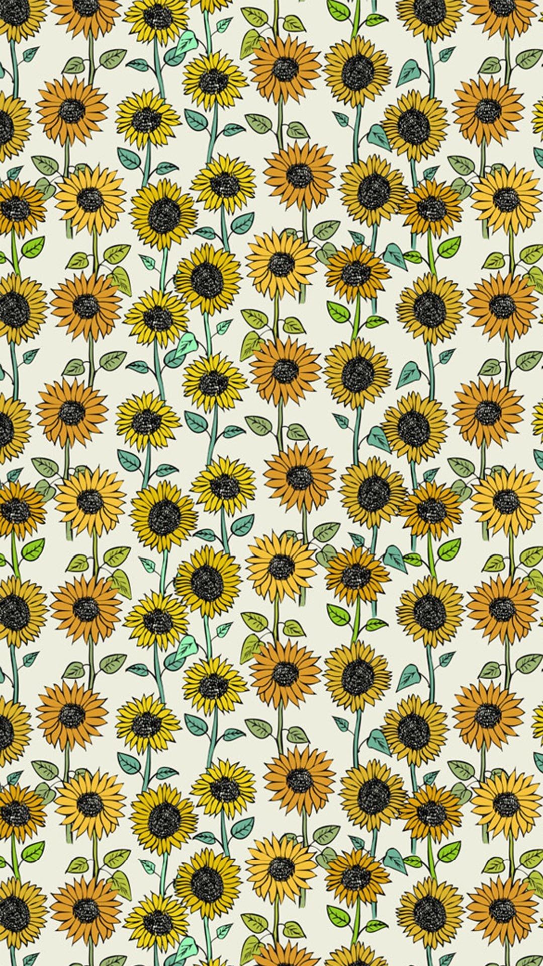 Wallpaper Sunflower Pattern Wallpapers