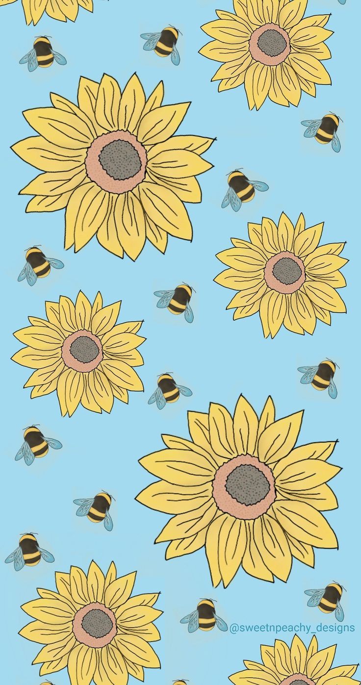 Wallpaper Sunflower Pattern Wallpapers