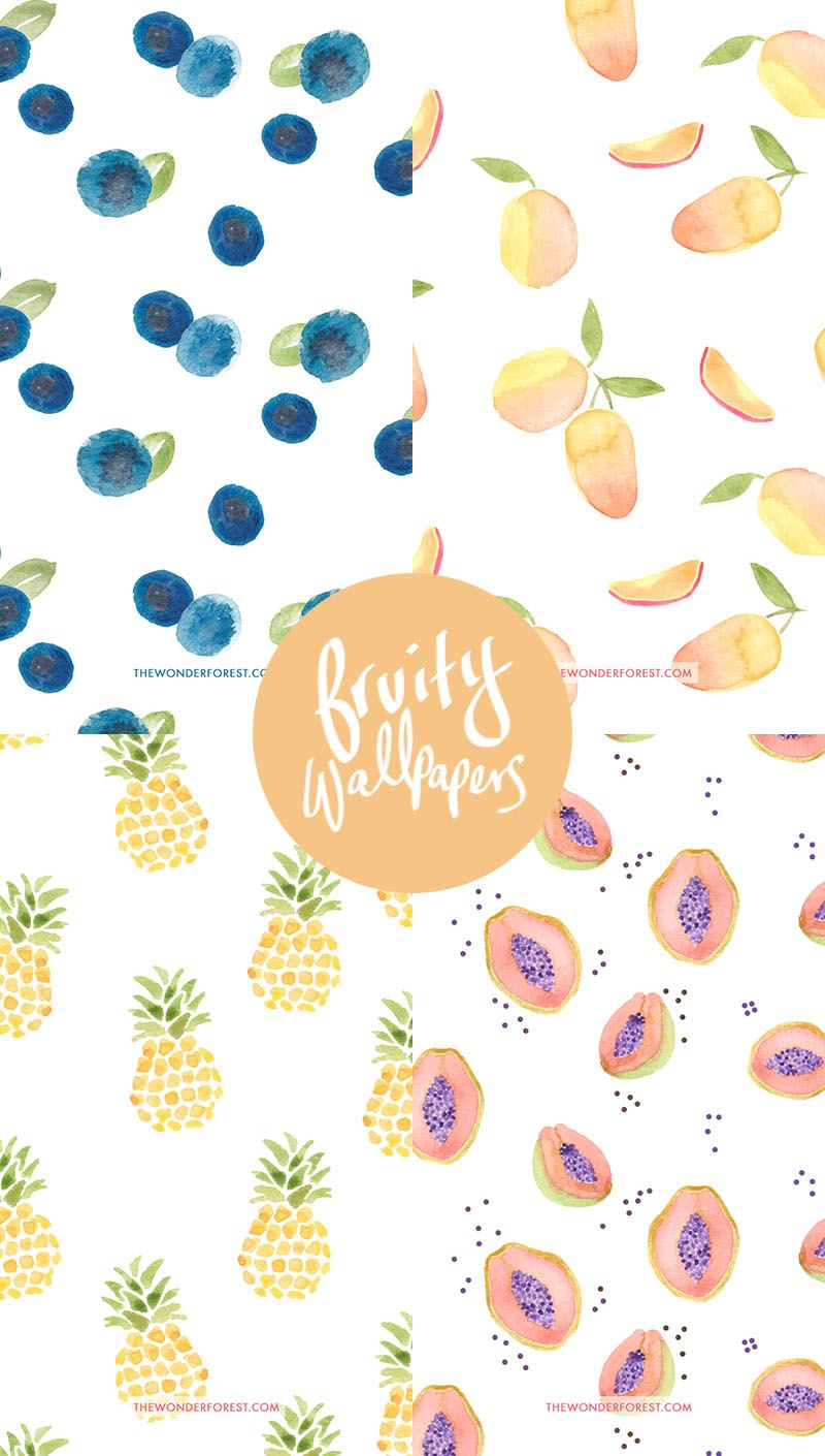 Watercolor Fruit Wallpapers