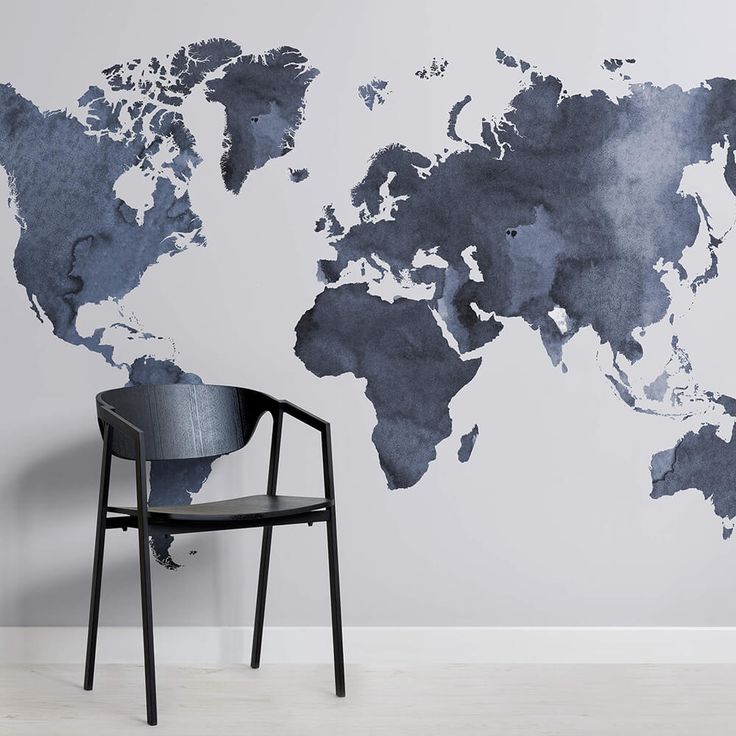 Watercolor World Map Desktop Wallpapers