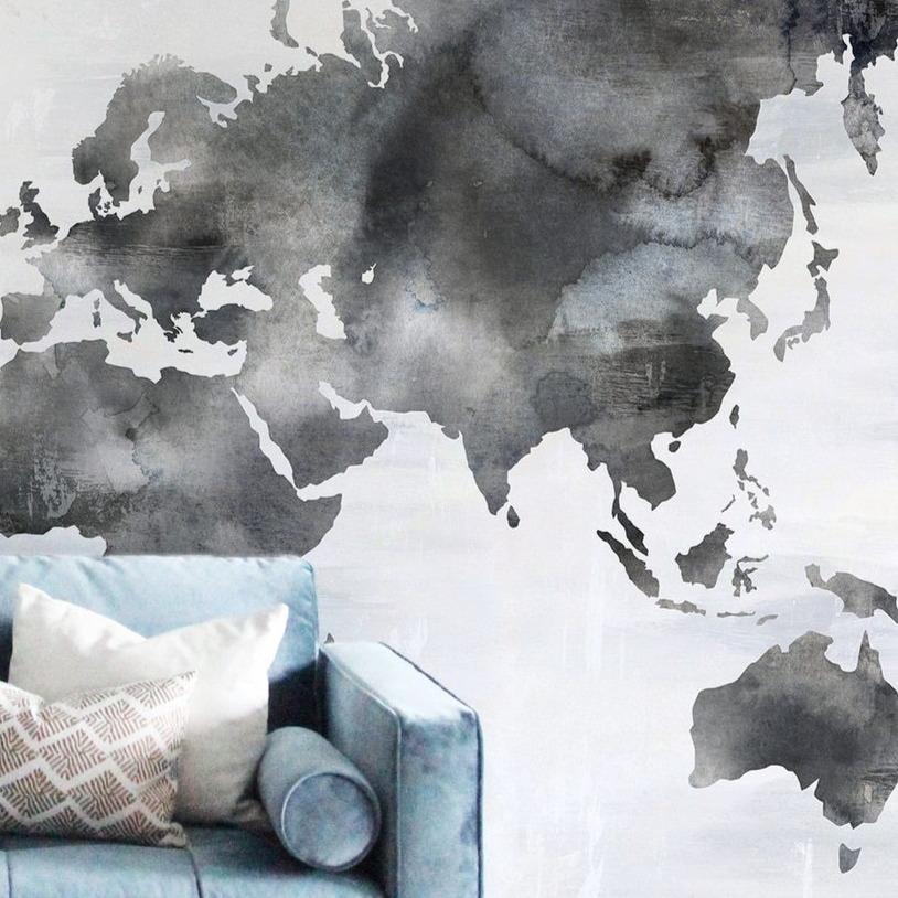 Watercolor World Map Desktop Wallpapers