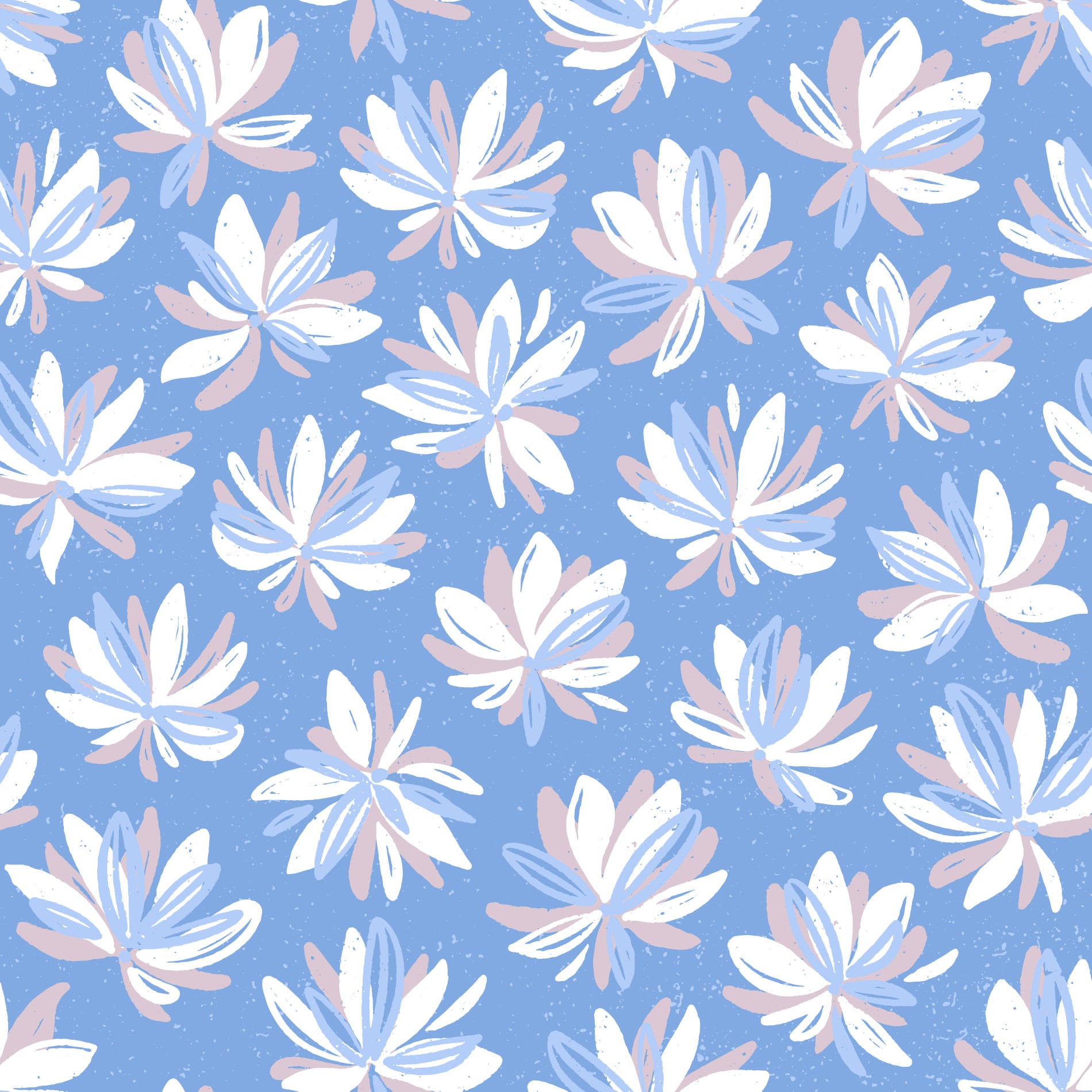 White And Blue Floral Wallpapers