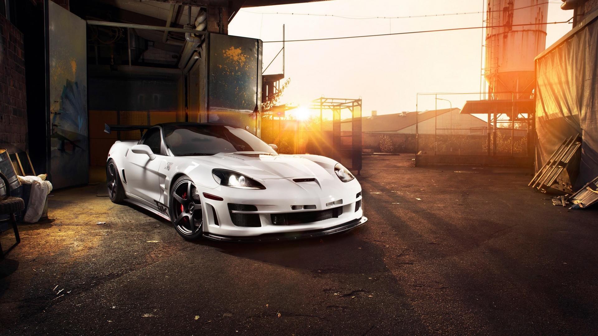 White Corvette Wallpapers